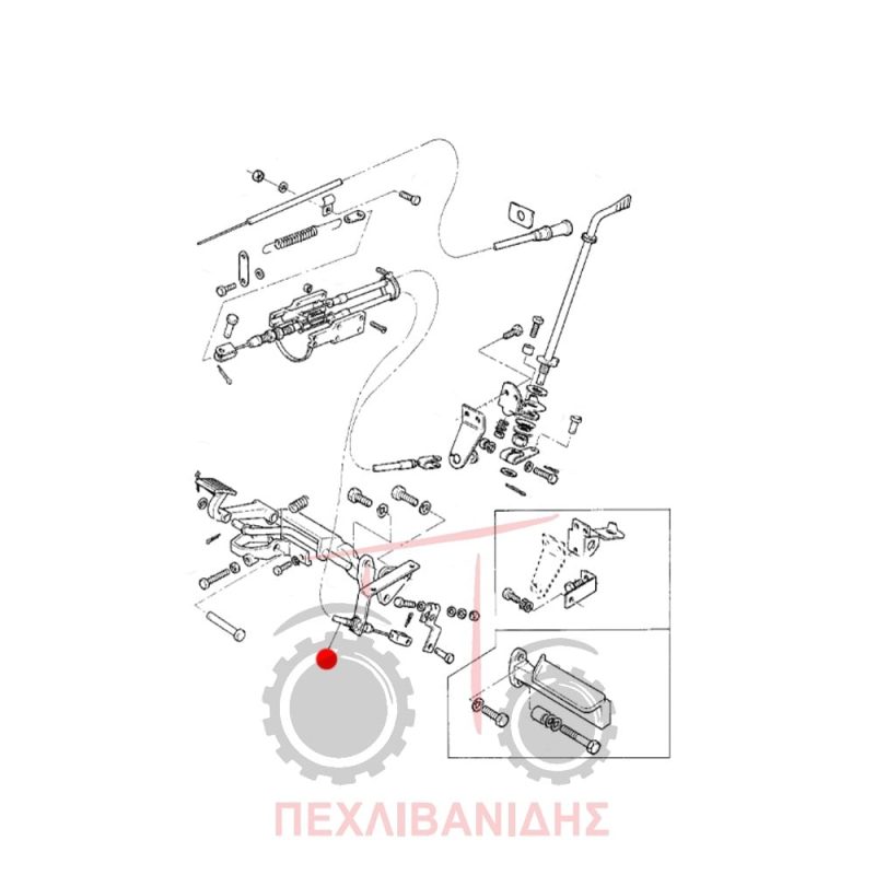 Ντίζα ποδόγκαζου Massey Ferguson 253-263