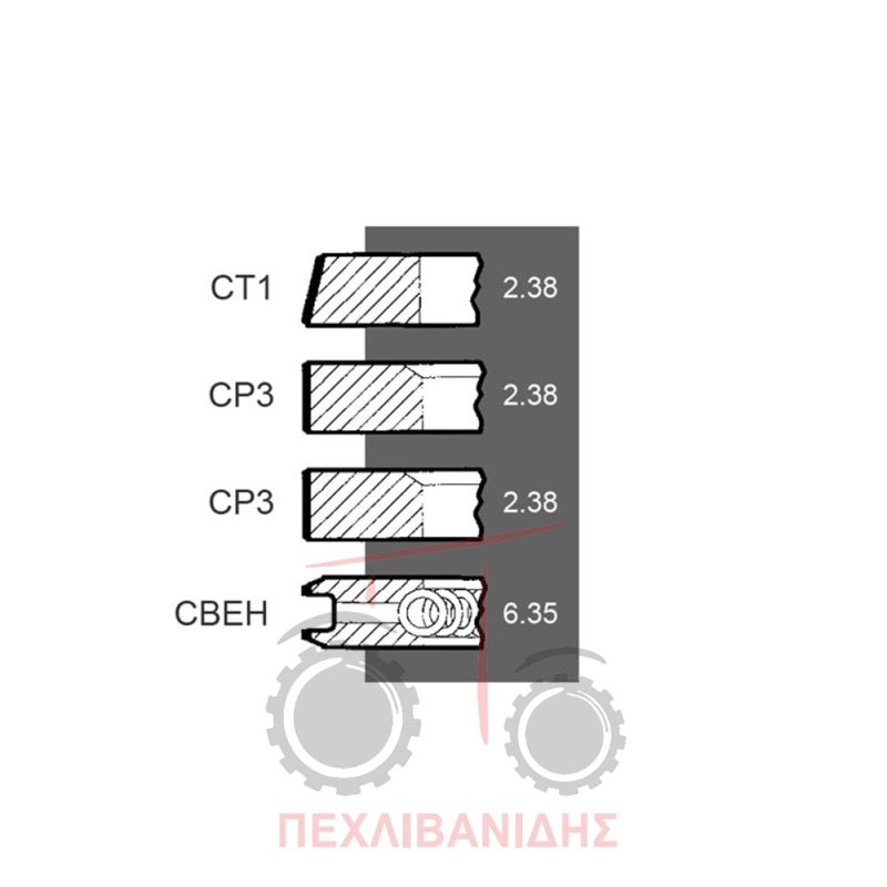 Ελατήρια κινητήρα 101mm Perkins 248-6372 Ελατήρια κινητήρα 101mm Perkins 248-6372
