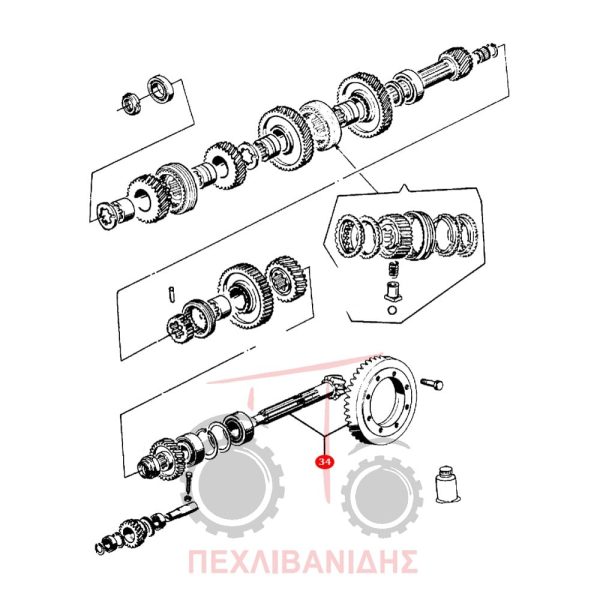 Πίσω κορώνα πηνίο Massey Ferguson 354-373-394-397
