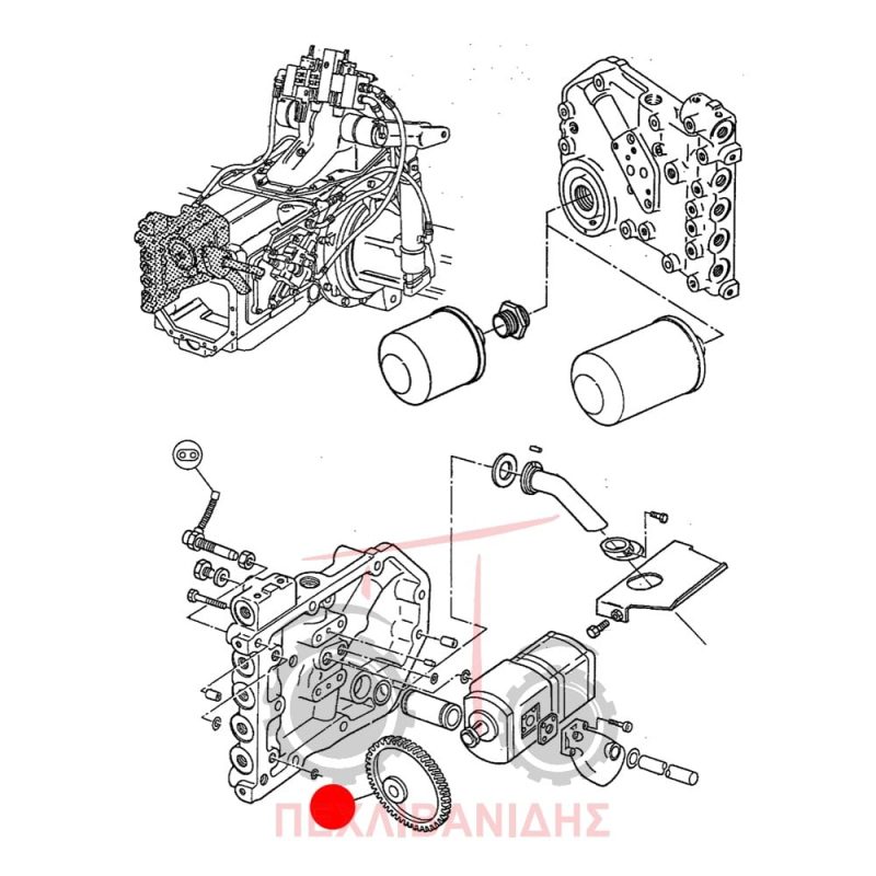 Γρανάζι αντλίας υδραυλικού Massey Ferguson 3000-6100