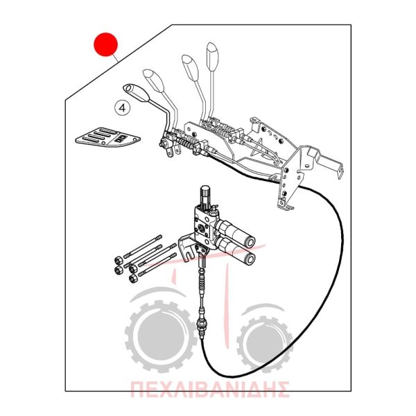 Κιτ χειριστηρίου 4ης φέτας Massey Ferguson 5400-6400-7400-8400