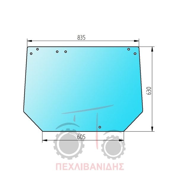 Πίσω τζάμι καμπίνας Landini Advantage