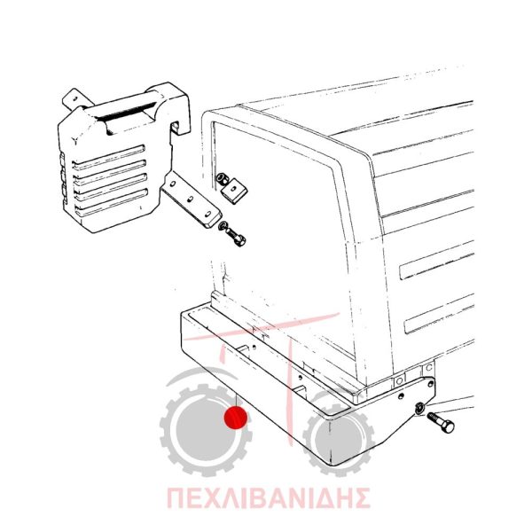 Βάση αντίβαρων ερπυστριοφόρου Landini 5830-7830-8500