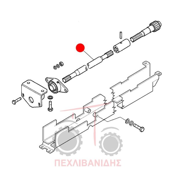 Άξονας μεσαίας τριβής Landini Advantage-Rex-Vigneti