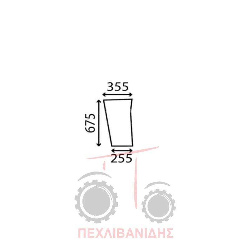 Τζάμι εμπρός Massey Ferguson 365-375-390-399