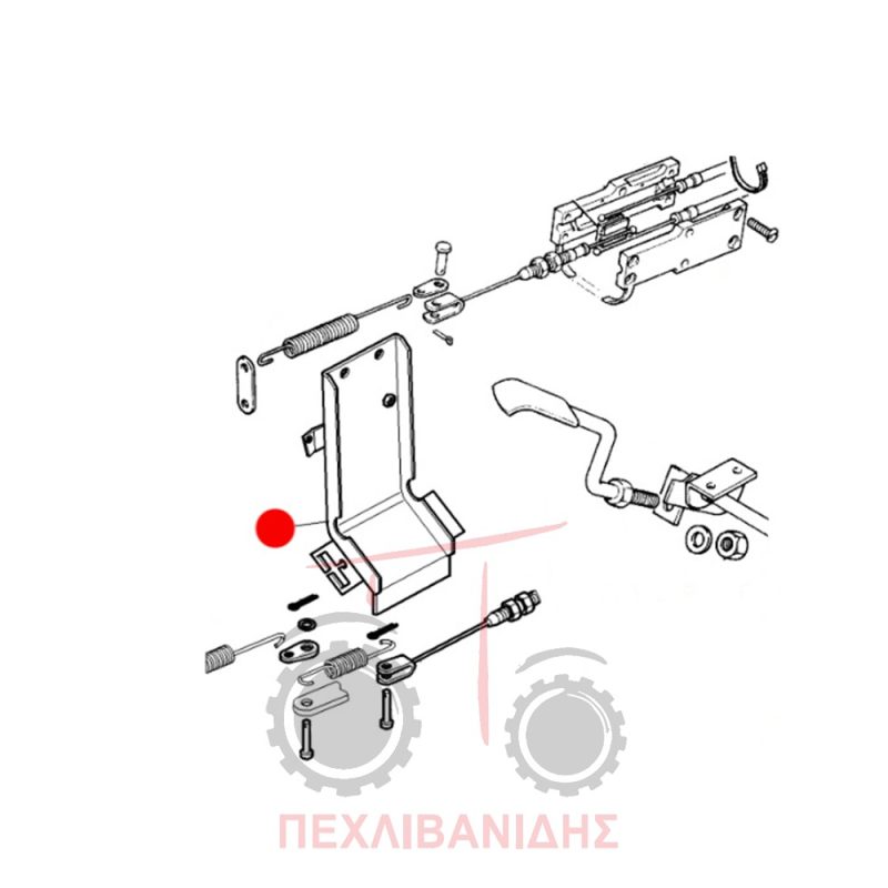 Λάμα βάσης φίλτρου πετρελαίου MF 365-375-390-399 Λάμα βάσης φίλτρου πετρελαίου MF 365-375-390-399