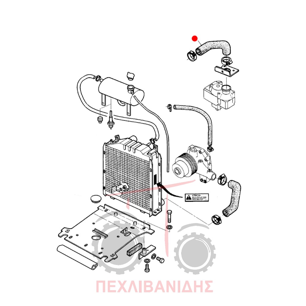 Top water hose Massey Ferguson 8100 - Image 2