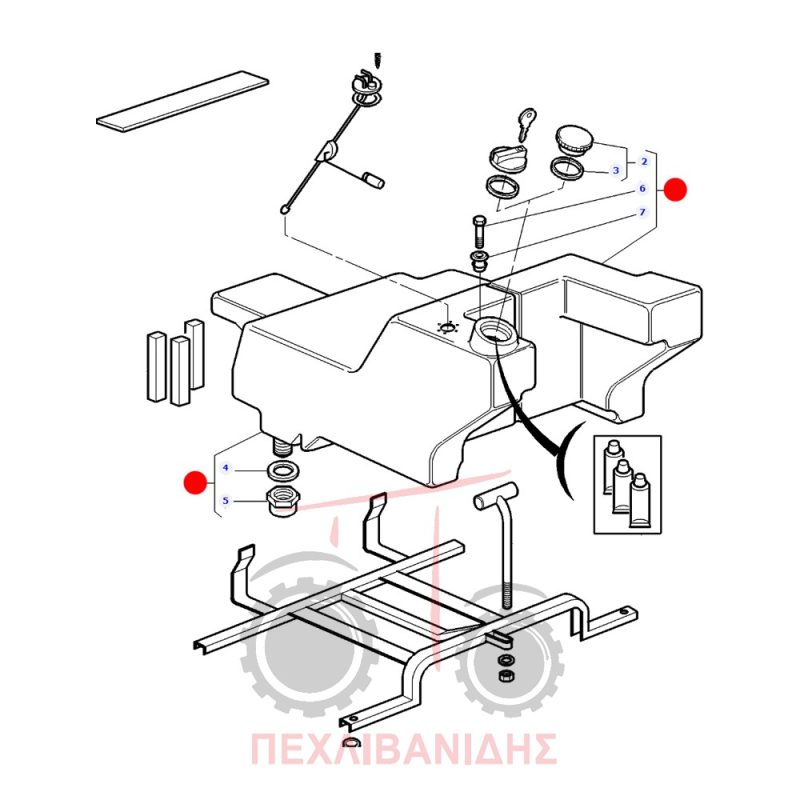 Ρεζερβουάρ πετρελαίου 270 L Massey Ferguson 8140-8150-8160