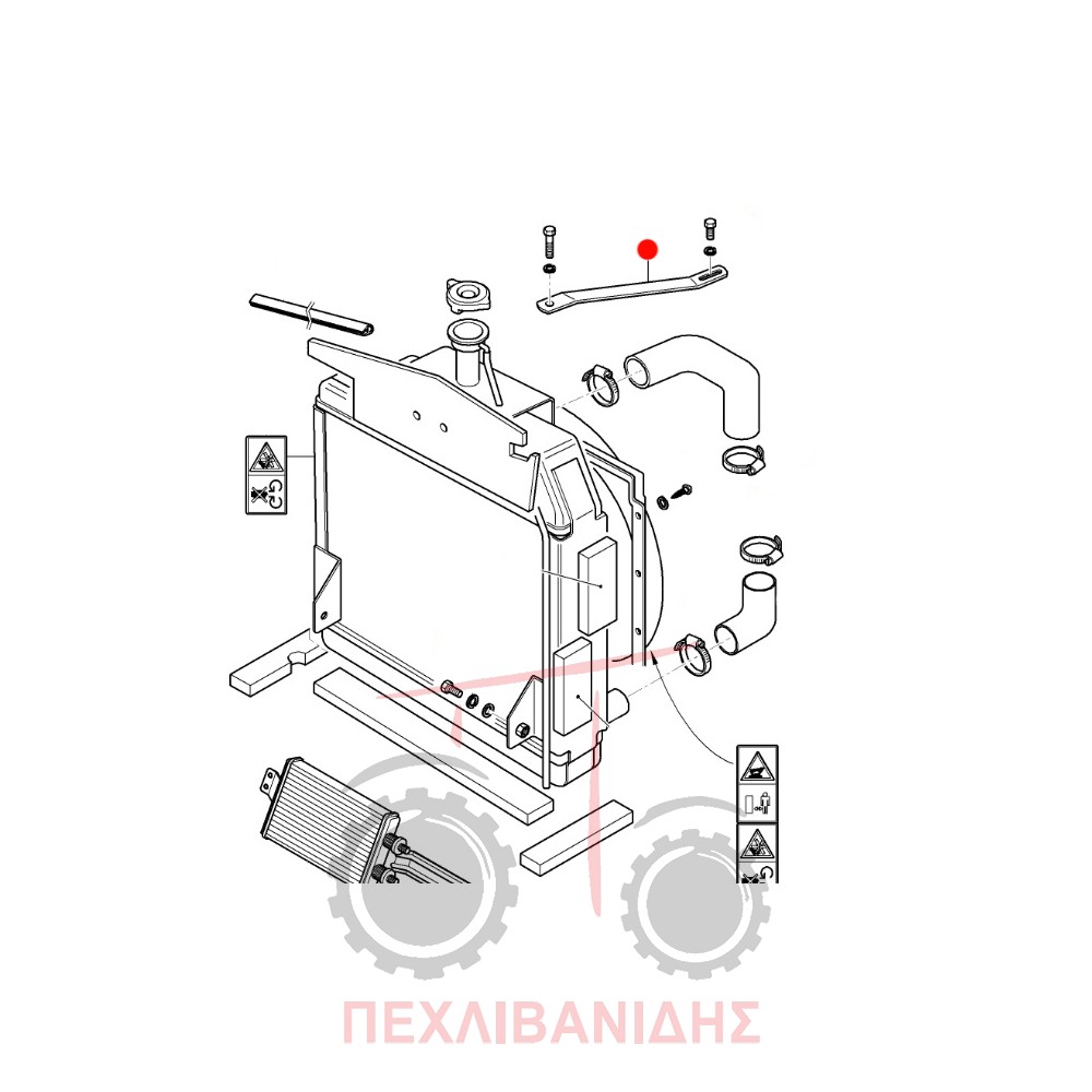 Λάμα στήριξης Ψυγείου νερού Massey Ferguson 410-420-430