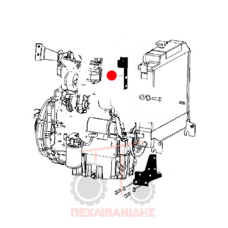 Mπράτσο στήριξης σωλήνας Massey Ferguson 410-420-430 Mπράτσο στήριξης σωλήνας Massey Ferguson 410-420-430