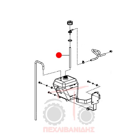 Σωλήνας δοχέιου νερού Massey Ferguson 268-2630-2635 Σωλήνας δοχέιου νερού Massey Ferguson 268-2630-2635