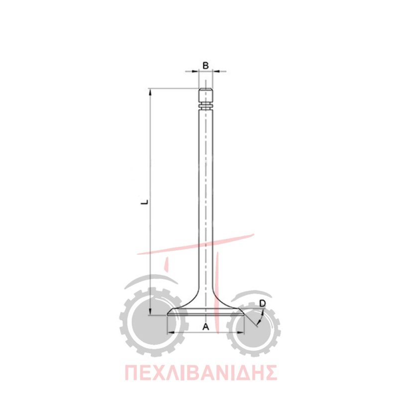 Βαλβίδα μηχανής EX Massey Ferguson 3600-4400-7100-8200