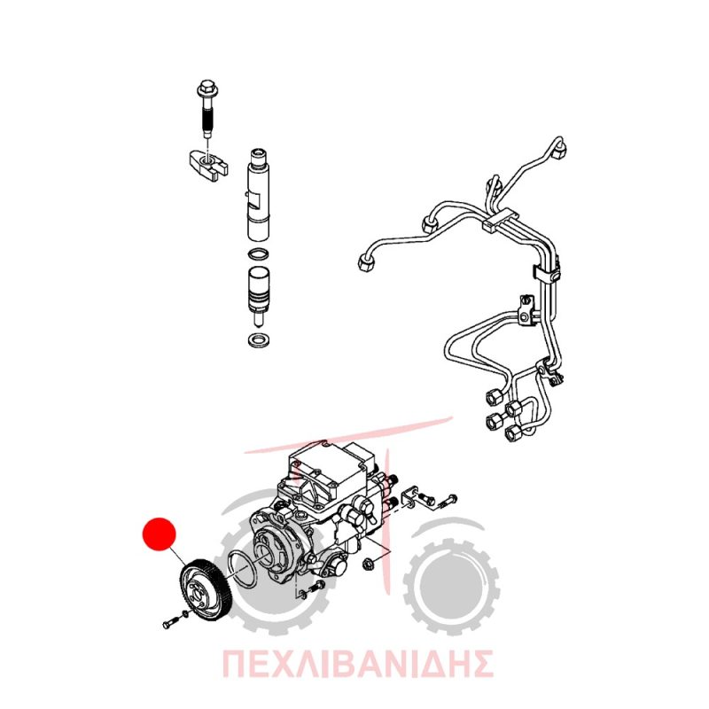 Γρανάζι αντλίας πετρελαίου Massey Ferguson 6460-6470