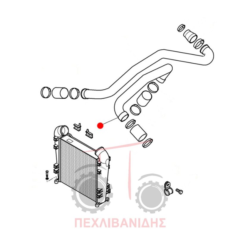 Μεταλλικός σωλήνας εισαγωγής intercooler MF 5460-6460-6470