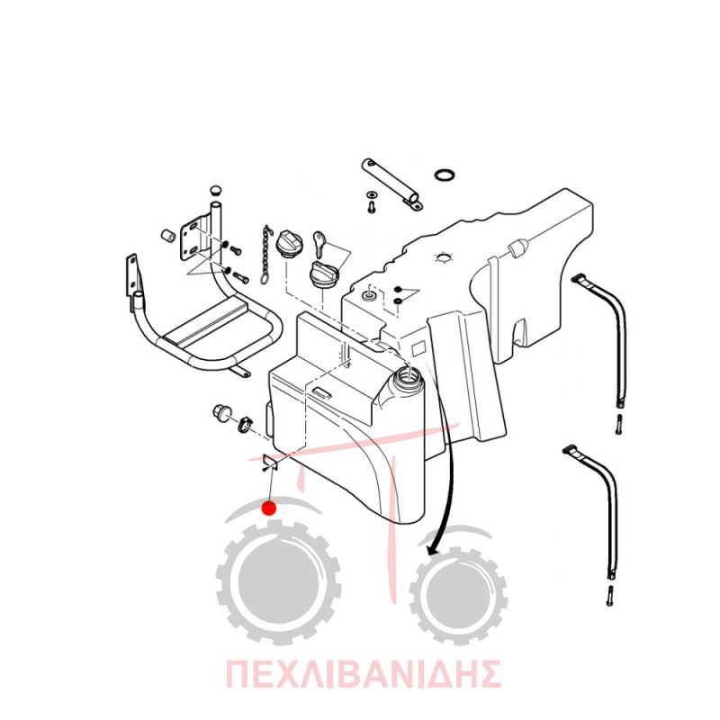 Λάμα ασφάλειας ρεζερβουάρ MF 5400-6445-6455 Λάμα ασφάλειας ρεζερβουάρ MF 5400-6445-6455