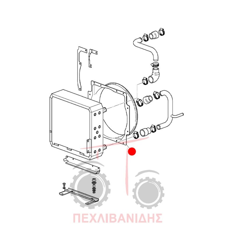 Πλαστική χοάνη ψυγείου νερού Massey Ferguson 3300
