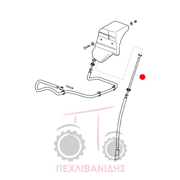 Σωλήνα εκτόνωσης δοχείου διαστολής Massey Fertguson 2405-2410-2415