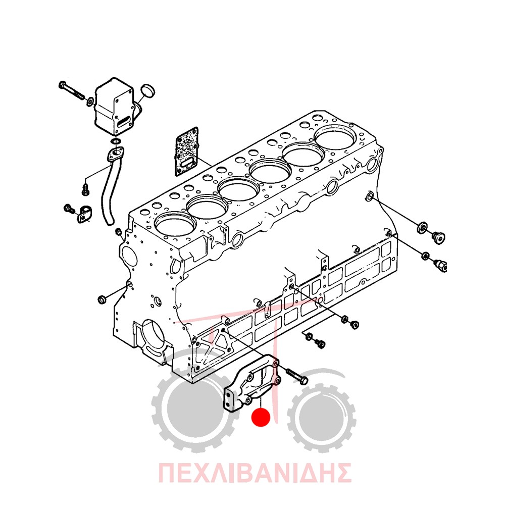 Δεξιά βάση μηχανής SISU Massey Ferguson 3680-3690-8170