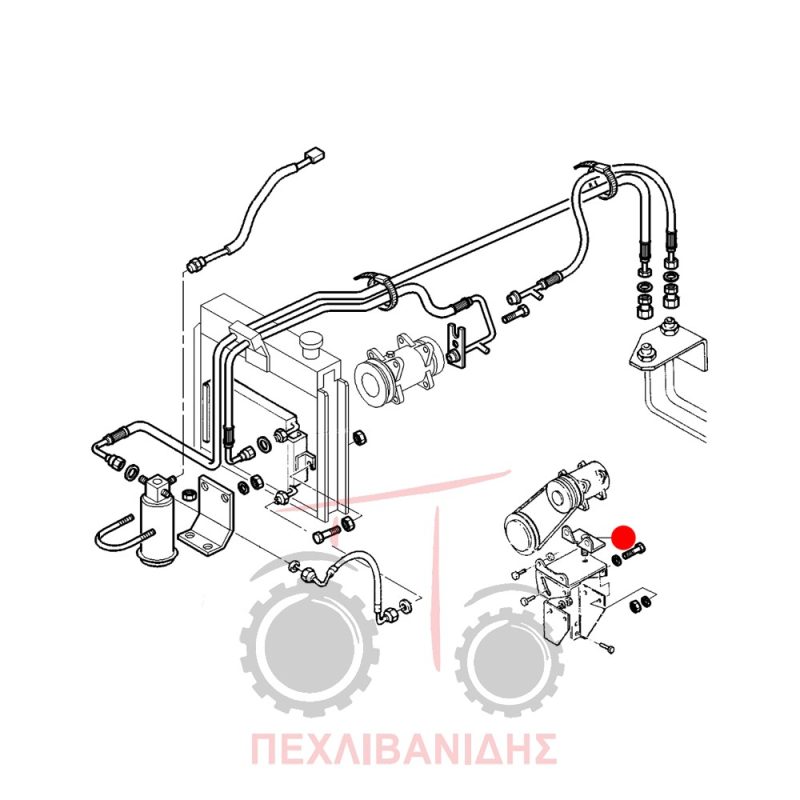Βάση κομπρέσορα aircondition Massey Ferguson 3100-3600-6100-8100 Βάση κομπρέσορα aircondition Massey Ferguson 3100-3600-6100-8100