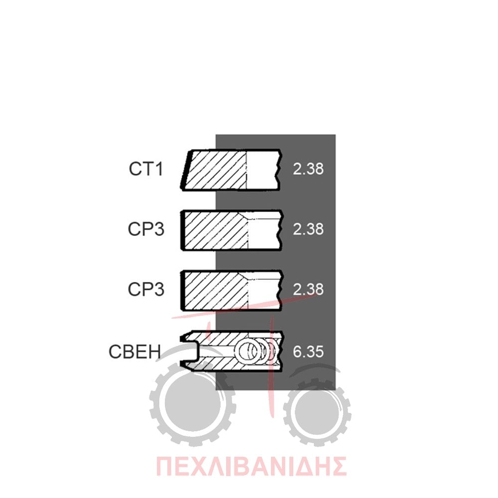 Ελατήριο κινητήρα Perkins 248-6372.4