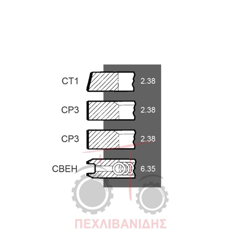 Ελατήριο κινητήρα Perkins 248-6372.4 Ελατήριο κινητήρα Perkins 248-6372.4