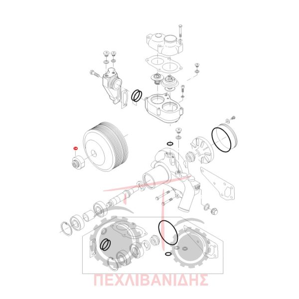 Παξιμάδι υδραντλίας SISU Massey Ferguson 7600-8200