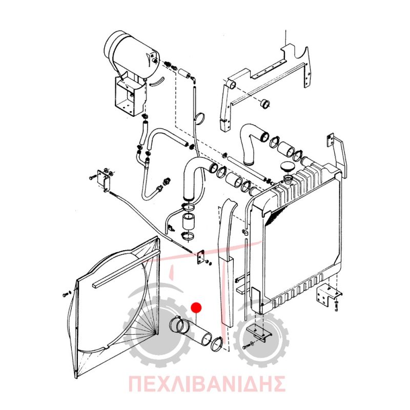 Κάτω κολάρο νερού Massey Ferguson 2805 Κάτω κολάρο νερού Massey Ferguson 2805