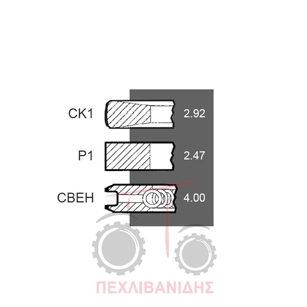 Ελατήρια κινητήρα Perkins 1004-1006Τ