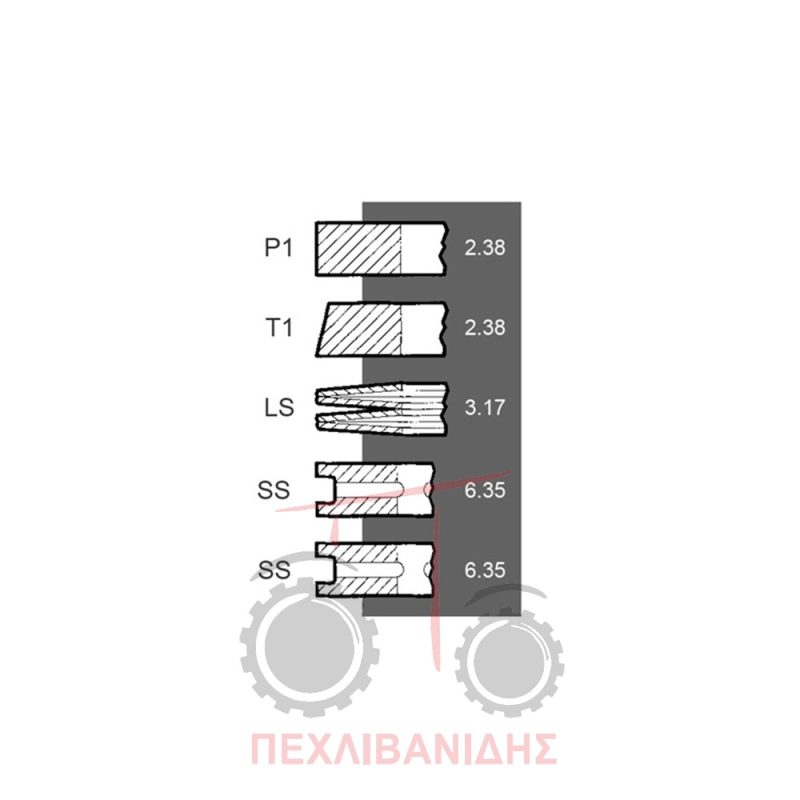 Ελατήρια κινητήρα 92mm 35-65-765 Ελατήρια κινητήρα 92mm 35-65-765