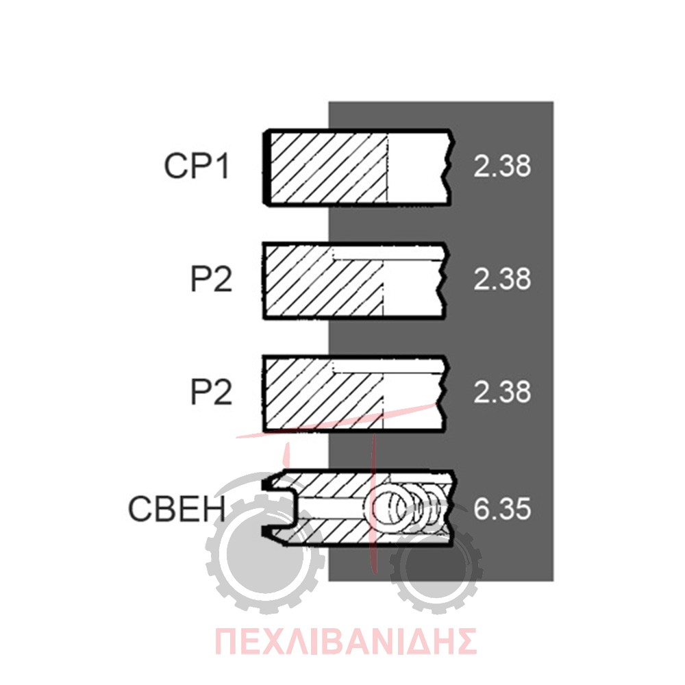 Ελατήρια κινητήρα Massey Ferguson 1080-298-595