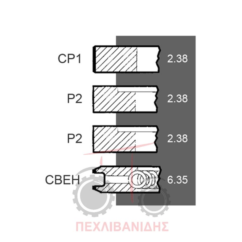Ελατήρια κινητήρα Massey Ferguson 1080-298-595