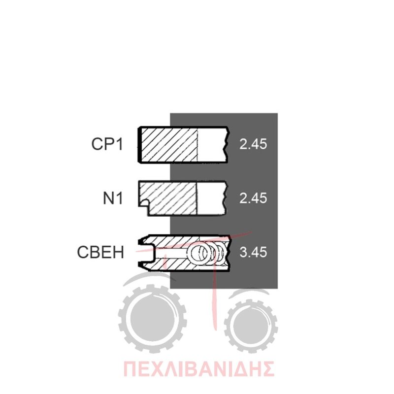 Ελατήρια κινητήρα Perkins 1004.40-1004.42