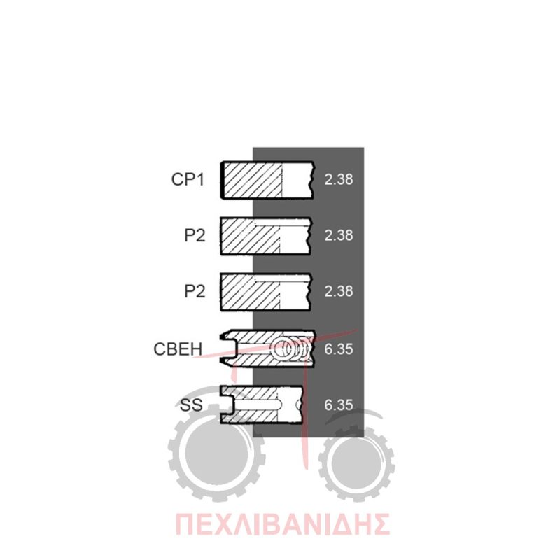 Ελατήρια κινητήρα Perkins 212-236-6354.4