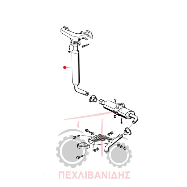Σωλήνας σελασιέ γωνία πλακάκι Massey Ferguson 154-354-334