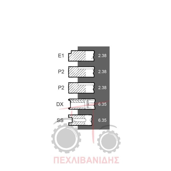 Ελατήρια κινητήρα Perkins 212-236-6354.4