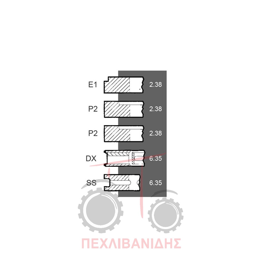 Ελατήρια κινητήρα Perkins 212-236-6354.4