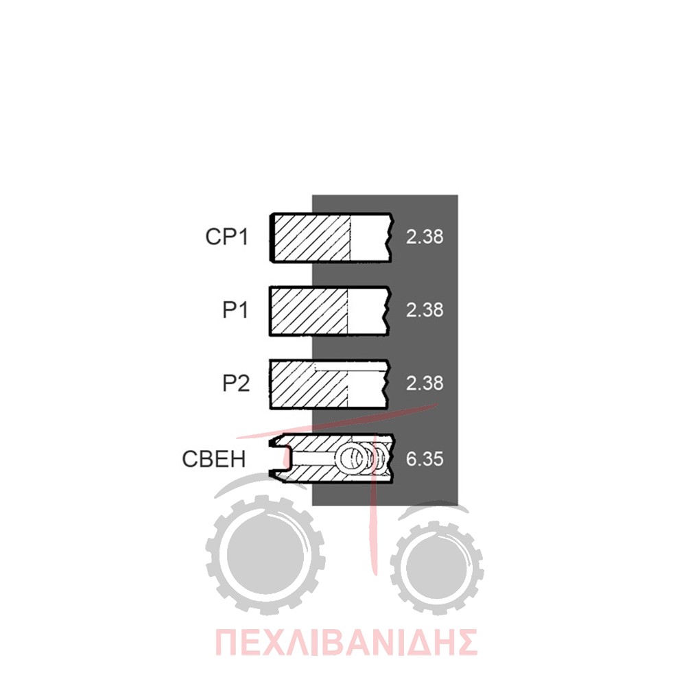Ελατήρια κινητήρα Perkins 212-236-6354.4
