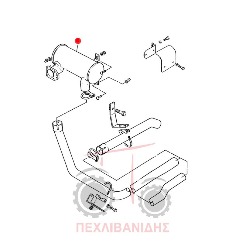 Σελασιέ κάτω μηχανής Turbo Massey Ferguson 390Τ-398Τ