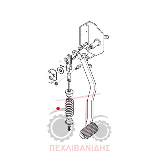 Ελατήριο πεντάλ Massey Ferguson 3600