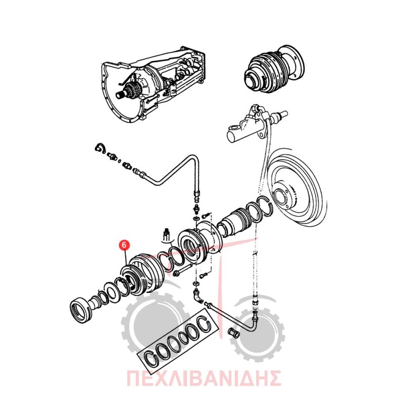 Πλακά ωθηστικού με πάσο Massey Ferguson 3120-3125