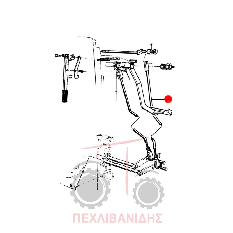 Ντίζα χειροσυμπλέκτη ΡΤΟ Massey Ferguson 1114-1134