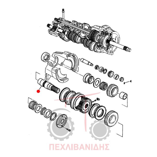 Άξονας Dynashift Massey Ferguson 3600-8100-8200