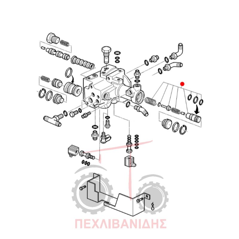 Βαλβίδα πίεσης συμπλέκτη Massey Ferguson 3100-3600-6100-8100-8100-8200 Βαλβίδα πίεσης συμπλέκτη Massey Ferguson 3100-3600-6100-8100-8100-8200