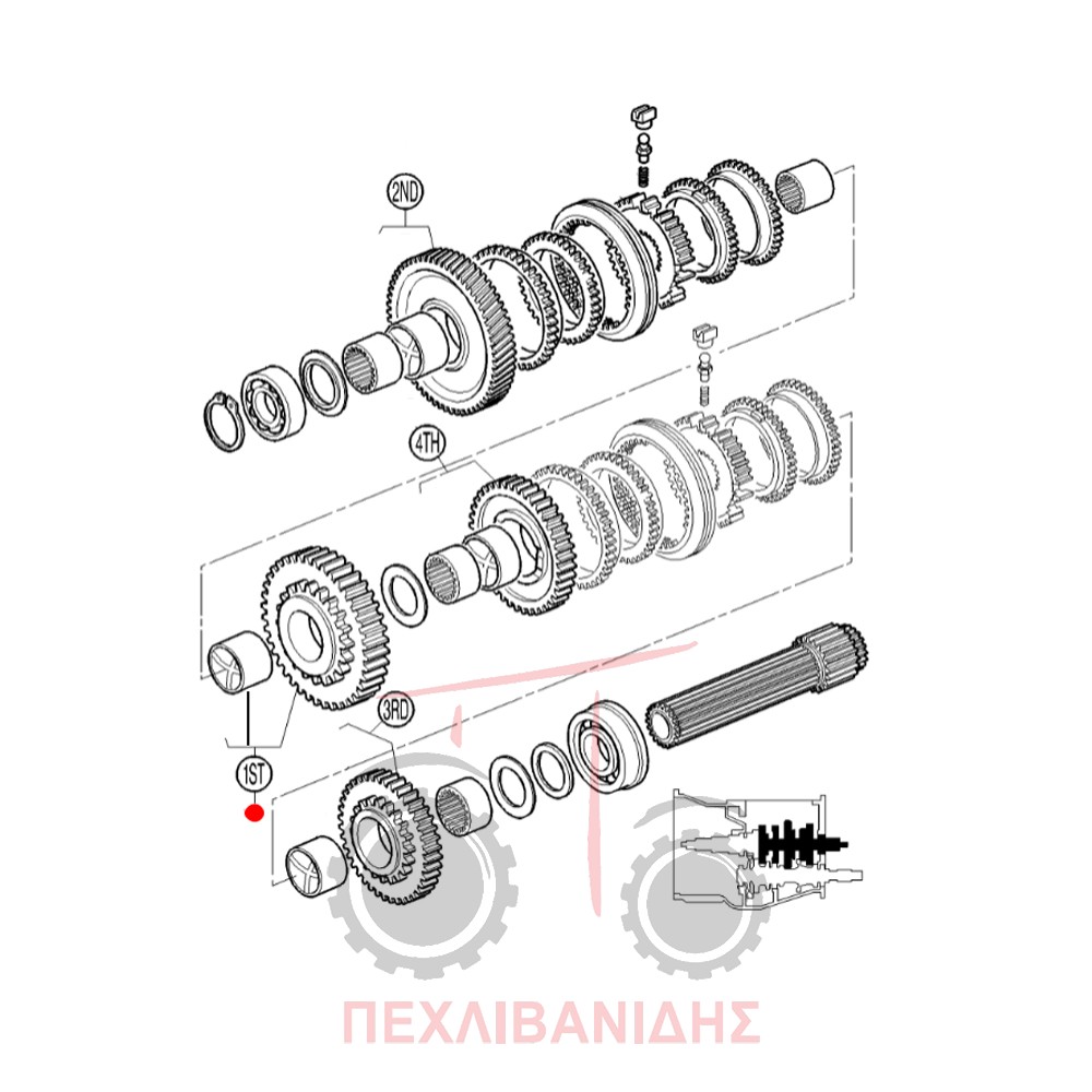 Γρανάζι σασμάν Massey Ferguson 390-399