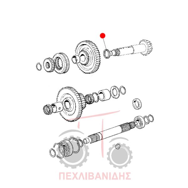 Ροδέλα πηνίου πίσω Massey Ferguson 3400