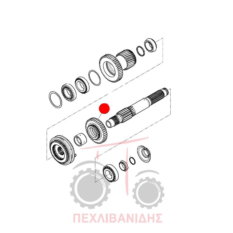 Γρανάζι σασμάν τέταρτης ταχύτητας Massey Ferguson 5400