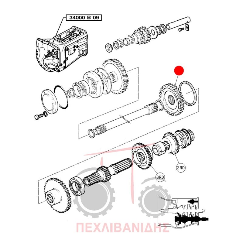 Γρανάζι σασμάν Massey Ferguson 4200-4300