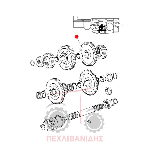 Γρανάζι αργό-μεσαίο-γρήγορο Massey Ferguson 3300-3400