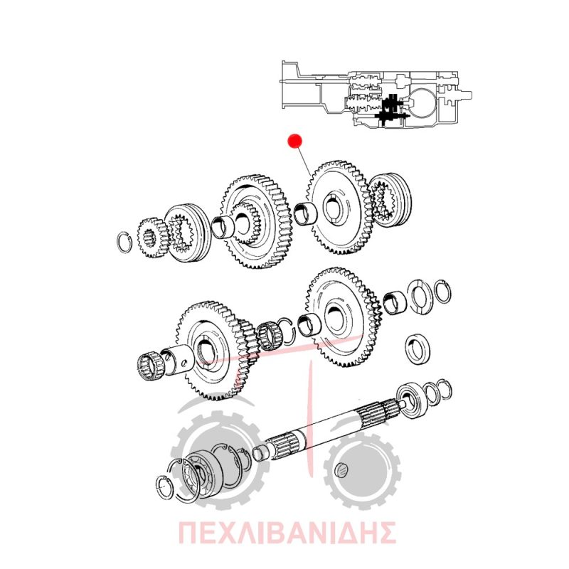 Γρανάζι αργό-μεσαίο-γρήγορο Massey Ferguson 3300-3400
