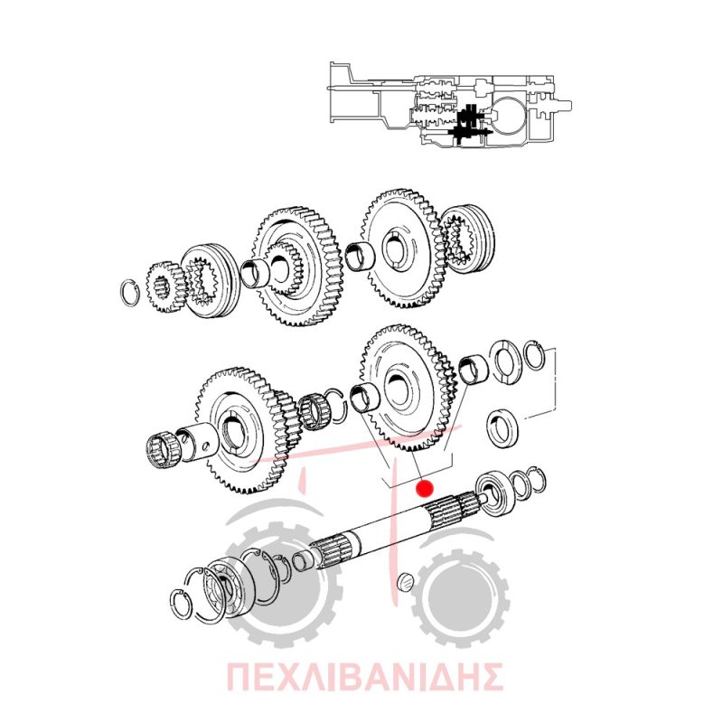Γρανάζι αργό-μεσαίο-γρήγορο Massey Ferguson 3300-3400 Γρανάζι αργό-μεσαίο-γρήγορο Massey Ferguson 3300-3400